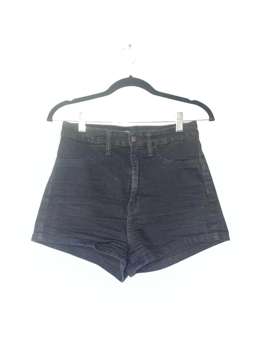 wild fable High-Waist Black Denim Shorts